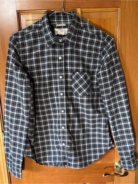 Ralph Lauren Black, Red and Tan Plaid Button-Down Shirt